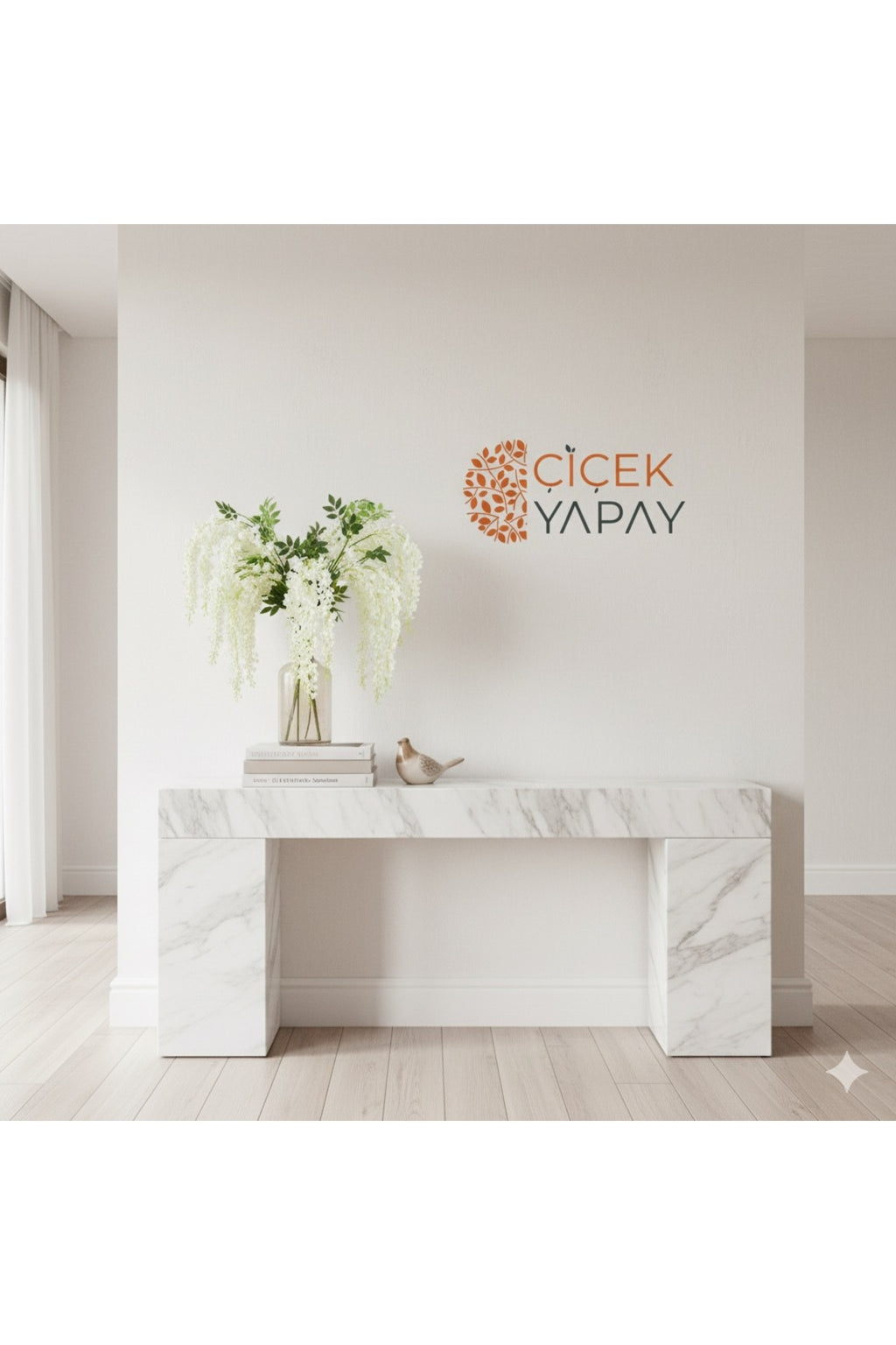 Yapay Beyaz Akasya Demeti | 110 CM 12’li