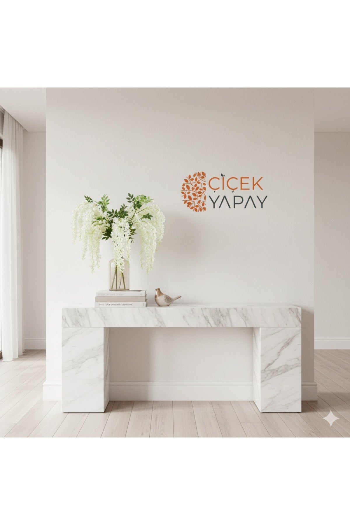 Yapay Beyaz Akasya Demeti | 110 CM 12’li