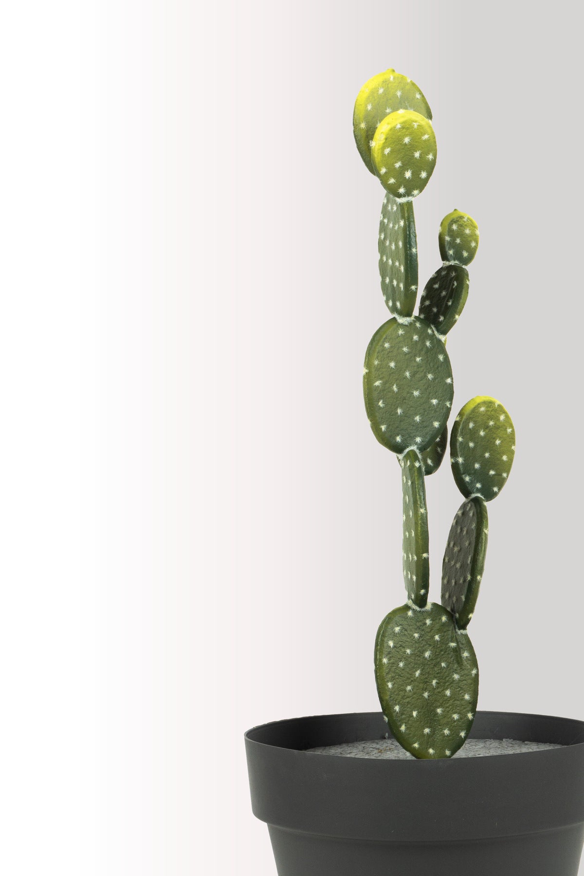 Yapay Opuntia Kaktüs 65 cm | Saksılı Dekoratif Yapay Bitki