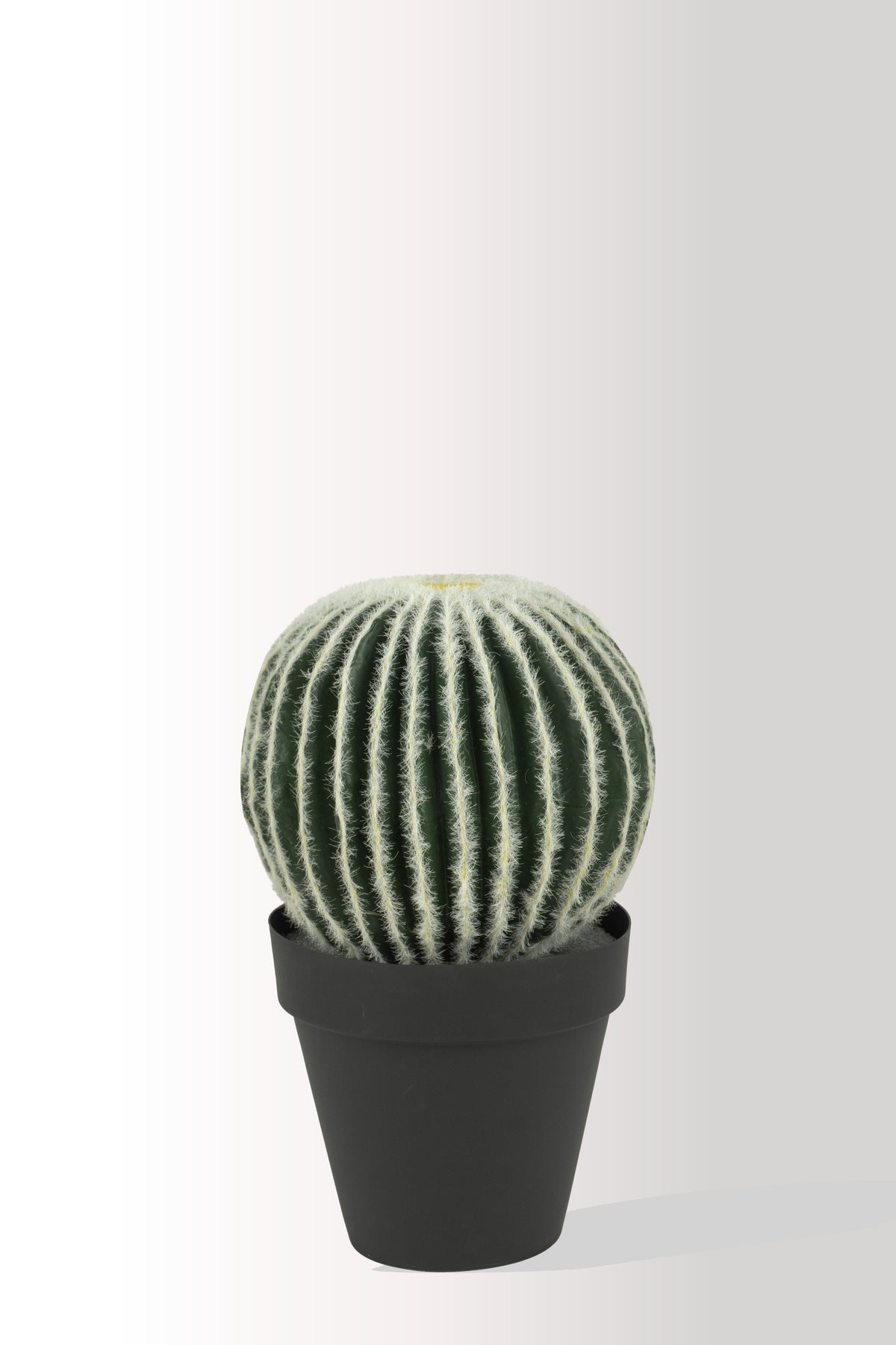 40 cm Yapay Yuvarlak Kaktüs - Büyük Boy Gerçekçi Masaüstü Dekoru - Bakım Gerektirmez