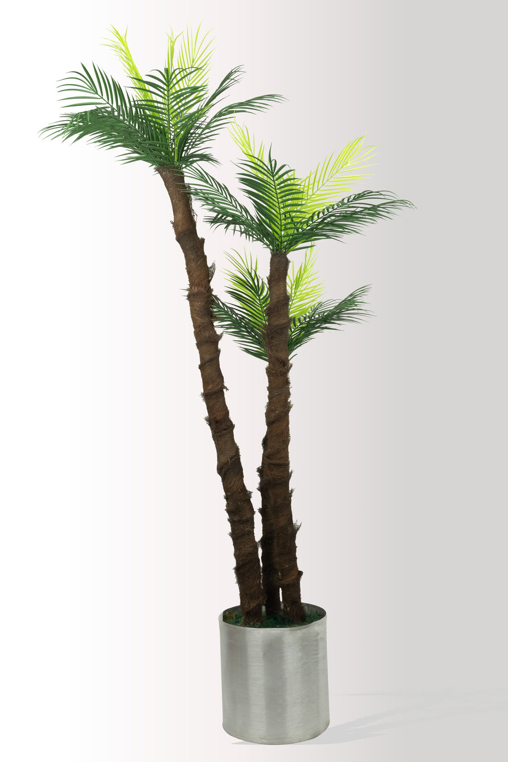 175 cm Yapay Üçüz Palmiye Ağacı - Tropikal Salon Dekoru - Gerçekçi Gövde Metal Saksı