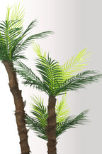 175 cm Yapay Üçüz Palmiye Ağacı - Tropikal Salon Dekoru - Gerçekçi Gövde Metal Saksı