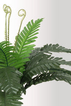 Yapay Bitki Kütük Saksıda Sikas (Chikas) Palmiyesi - Doğal Görünümlü Dekoratif Salon Ofis Bitkisi