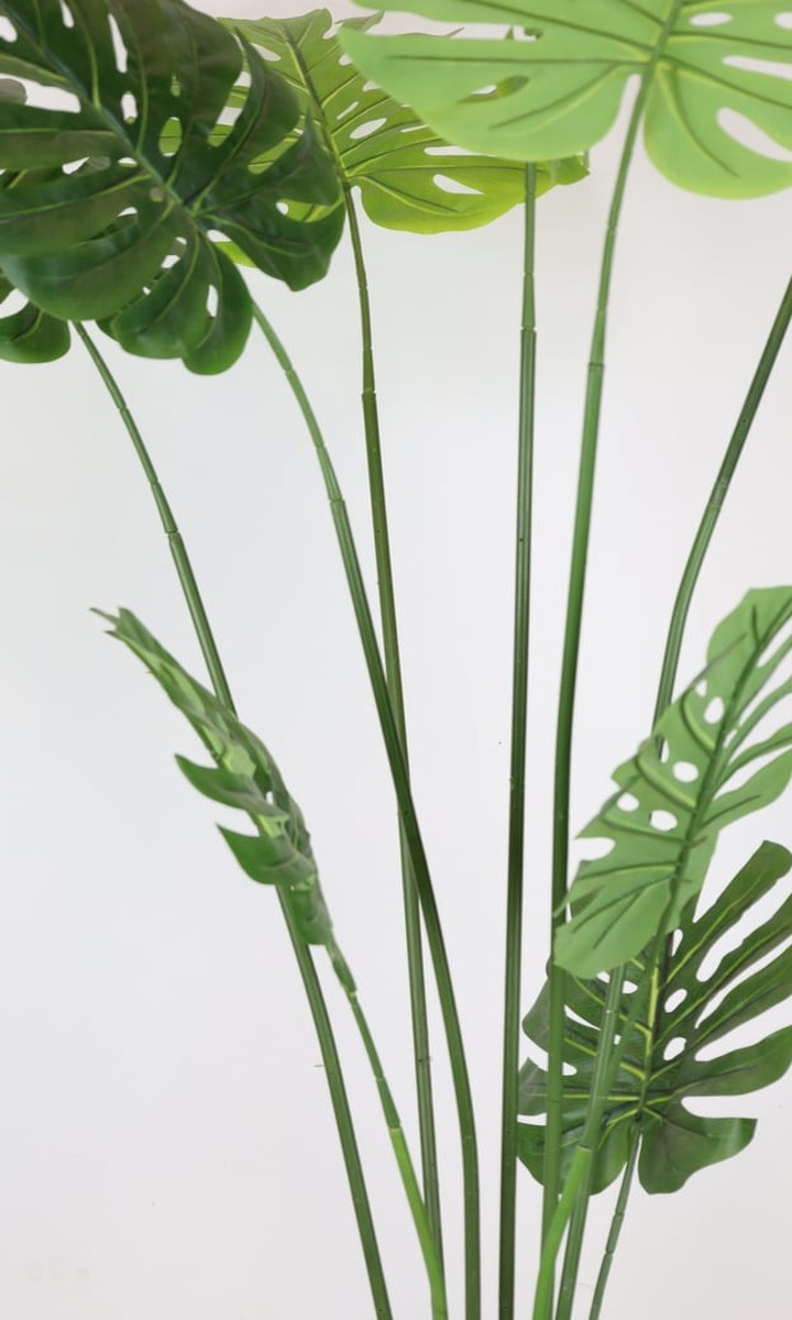 Terracotta Saksıda Uzun Dallı Yapay Monstera (Deve Tabanı) Bitkisi – 150 cm - Görsel 3
